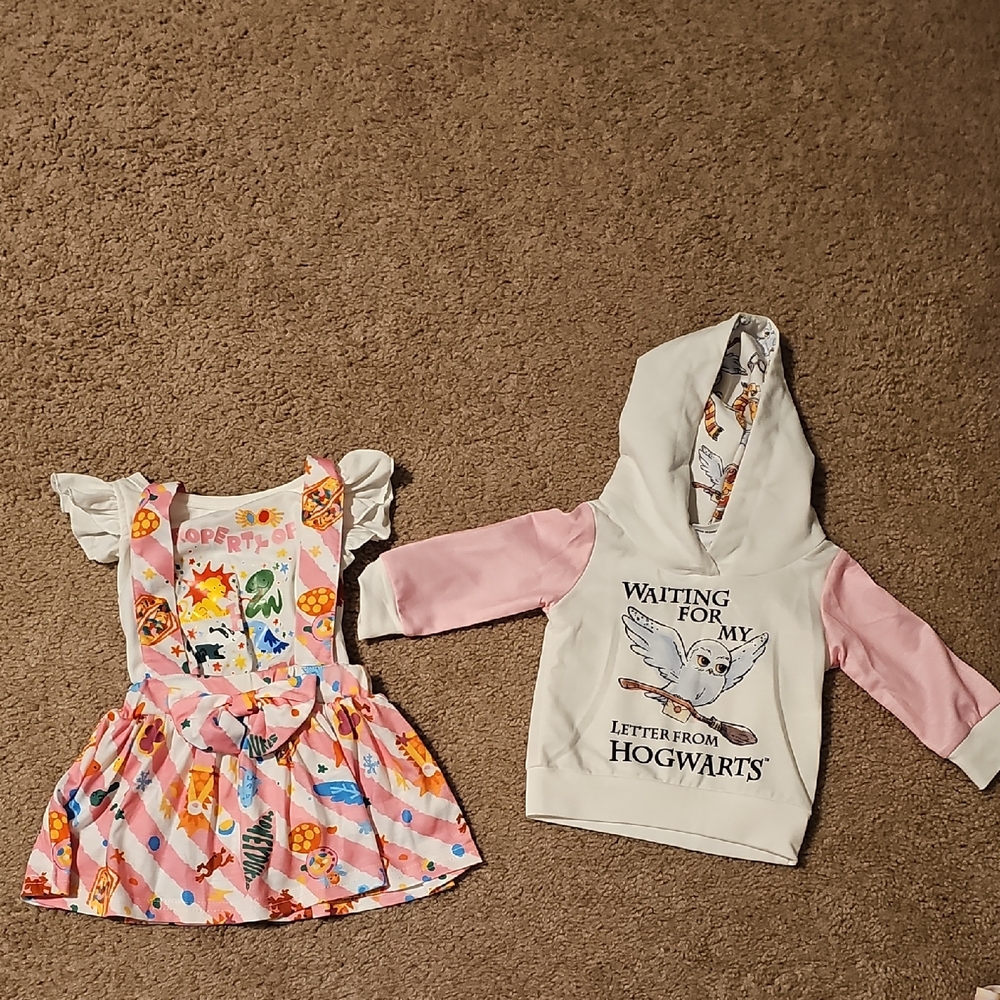 Cute Pink and White Kids Outfit Set
